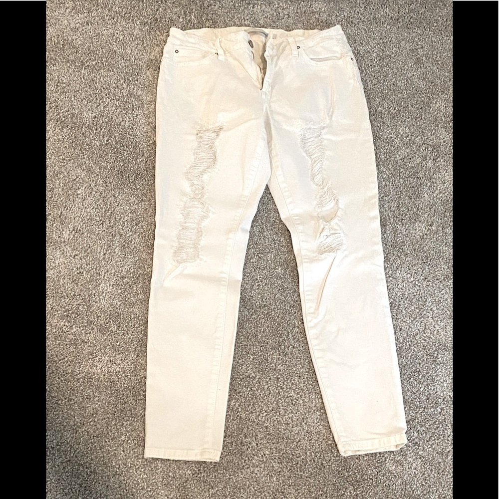Joe’s Jeans White Ripped Skinny Jeans